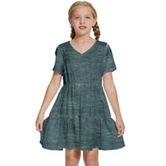 Wooden Wall Kids  Short Sleeve Tiered Mini Dress