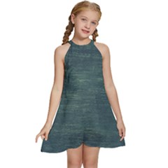 Wooden Wall Kids  Halter Collar Waist Tie Chiffon Dress by artworkshop