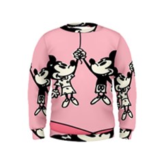 Baloon Love Mickey & Minnie Mouse Kids  Sweatshirt by nate14shop