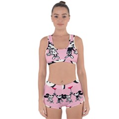 Baloon Love Mickey & Minnie Mouse Racerback Boyleg Bikini Set by nate14shop