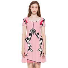 Baloon Love Mickey & Minnie Mouse Inside Out Cap Sleeve Dress by nate14shop