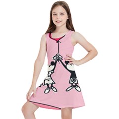 Baloon Love Mickey & Minnie Mouse Kids  Lightweight Sleeveless Dress by nate14shop