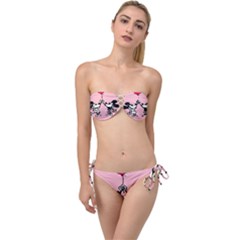 Baloon Love Mickey & Minnie Mouse Twist Bandeau Bikini Set