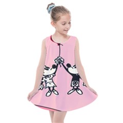 Baloon Love Mickey & Minnie Mouse Kids  Summer Dress by nate14shop