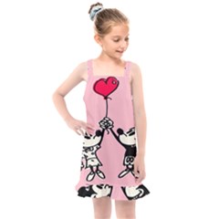 Baloon Love Mickey & Minnie Mouse Kids  Overall Dress by nate14shop