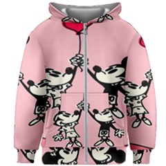 Baloon Love Mickey & Minnie Mouse Kids  Zipper Hoodie Without Drawstring by nate14shop