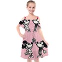 Baloon Love Mickey & Minnie Mouse Kids  Cut Out Shoulders Chiffon Dress View1