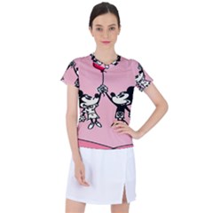 Baloon Love Mickey & Minnie Mouse Women s Sports Top by nate14shop