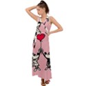 Baloon Love Mickey & Minnie Mouse V-Neck Chiffon Maxi Dress View1