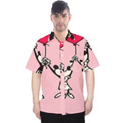 Baloon Love Mickey & Minnie Mouse Men s Hawaii Shirt