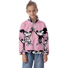 Baloon Love Mickey & Minnie Mouse Kids  Half Zip Hoodie