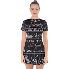 I Solemnly Swear Harry Potter Drop Hem Mini Chiffon Dress