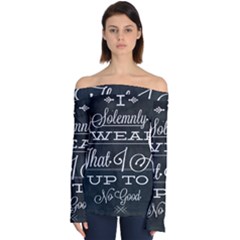 I Solemnly Swear Harry Potter Off Shoulder Long Sleeve Top by nate14shop