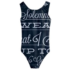 I Solemnly Swear Harry Potter Kids  Cut-out Back One Piece Swimsuit