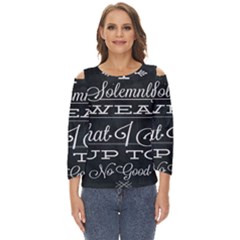 I Solemnly Swear Harry Potter Cut Out Wide Sleeve Top