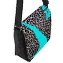 Just Do It Leopard Silver Flap Closure Messenger Bag (S) View2