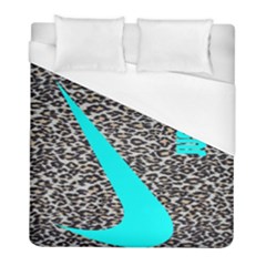 Just Do It Leopard Silver Duvet Cover (full/ Double Size) by nate14shop