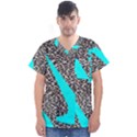 Just Do It Leopard Silver Men s V-Neck Scrub Top View1