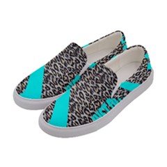 Just Do It Leopard Silver Women s Canvas Slip Ons by nate14shop