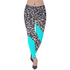 Just Do It Leopard Silver Velvet Leggings