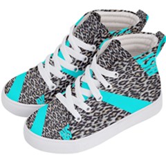 Just Do It Leopard Silver Kids  Hi-top Skate Sneakers by nate14shop