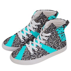 Just Do It Leopard Silver Men s Hi-top Skate Sneakers by nate14shop