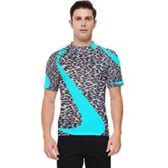 Just Do It Leopard Silver Men s Short Sleeve Rash Guard by nate14shop