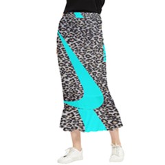 Just Do It Leopard Silver Maxi Fishtail Chiffon Skirt by nate14shop