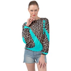 Just Do It Leopard Silver Banded Bottom Chiffon Top by nate14shop