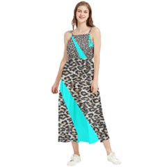 Just Do It Leopard Silver Boho Sleeveless Summer Dress by nate14shop