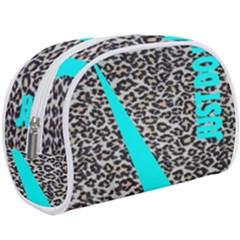 Just Do It Leopard Silver Make Up Case (large) by nate14shop