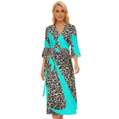 Just Do It Leopard Silver Midsummer Wrap Dress by nate14shop