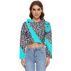 Just Do It Leopard Silver Women s Lightweight Cropped Hoodie