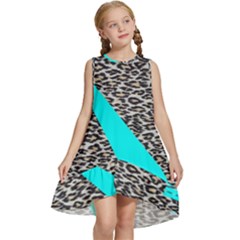 Just Do It Leopard Silver Kids  Frill Swing Dress by nate14shop