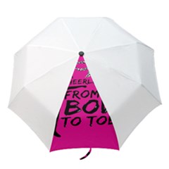 Bow To Toe Cheer Pink Folding Umbrellas by nate14shop