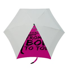 Bow To Toe Cheer Pink Mini Folding Umbrellas by nate14shop