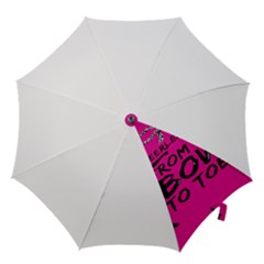 Bow To Toe Cheer Pink Hook Handle Umbrellas (medium) by nate14shop