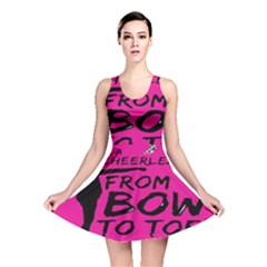 Bow To Toe Cheer Pink Reversible Skater Dress by nate14shop