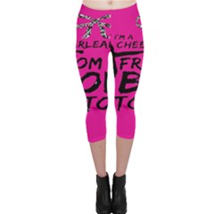 Bow To Toe Cheer Pink Capri Leggings  by nate14shop