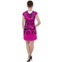 Bow To Toe Cheer Pink Drawstring Hooded Dress View2