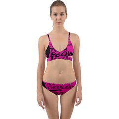 Bow To Toe Cheer Pink Wrap Around Bikini Set by nate14shop