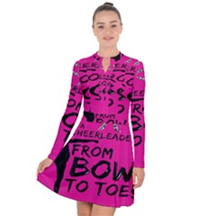 Bow To Toe Cheer Pink Long Sleeve Panel Dress by nate14shop