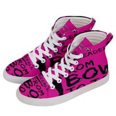 Bow To Toe Cheer Pink Women s Hi-top Skate Sneakers by nate14shop