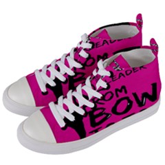 Bow To Toe Cheer Pink Women s Mid-top Canvas Sneakers by nate14shop