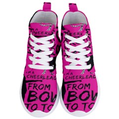 Bow To Toe Cheer Pink Women s Lightweight High Top Sneakers by nate14shop