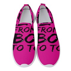 Bow To Toe Cheer Pink Women s Slip On Sneakers by nate14shop