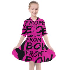 Bow To Toe Cheer Pink Kids  All Frills Chiffon Dress by nate14shop