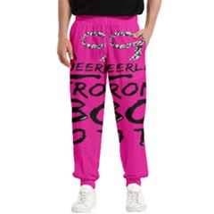 Bow To Toe Cheer Pink Men s Elastic Waist Pants by nate14shop