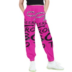 Bow To Toe Cheer Pink Kids  Elastic Waist Pants by nate14shop