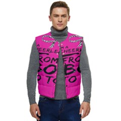 Bow To Toe Cheer Pink Men s Short Button Up Puffer Vest	 by nate14shop